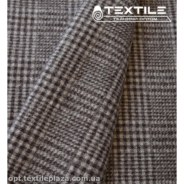 Трикотаж кашемир 4210D1C2 клетка, коричневый