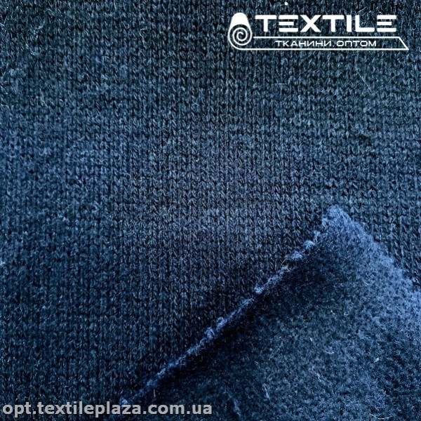 Трикотаж пальтовый 1603C12 довяз, темно-синий