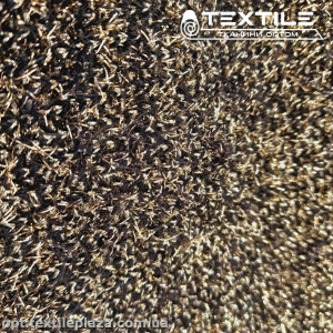 Трикотаж травка 2935C2 люрекс, золотисто-черный