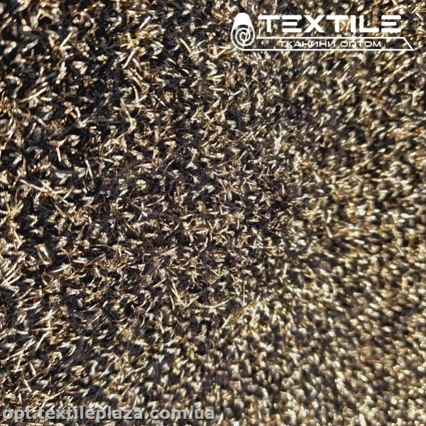 Трикотаж травка 2935C2 люрекс, золотисто-черный