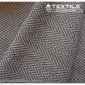 Трикотаж кашемир 4215D1C3 елочка, коричневый