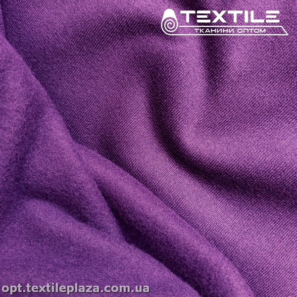 Трикотаж на флисе 4180C17 темно-фиолетовый