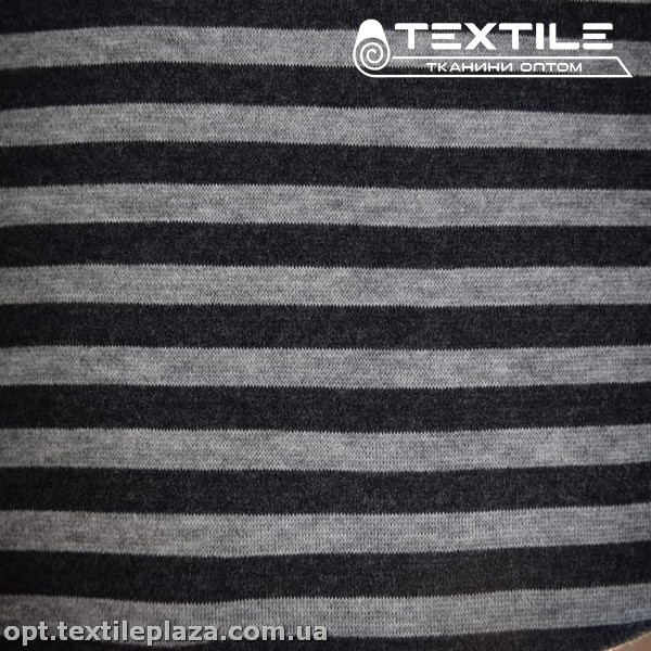Трикотаж зимний цветной 3274D1C1 полоска, серо-графитовый