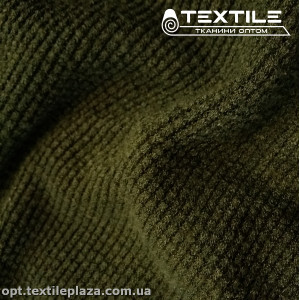 Трикотаж жаккард зимний 3348D95C5 полоска, темно-зеленый