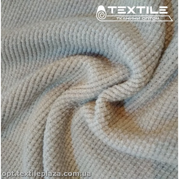 Трикотаж жаккард зимний 3348D95C4 полоска, серый