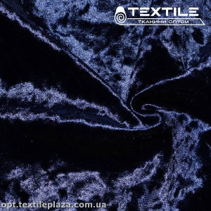 Велюр мрамор 2930C12 темно-синий
