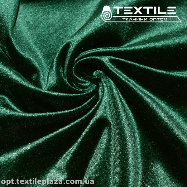 Велюр на трикотаже 2818C3 изумрудный