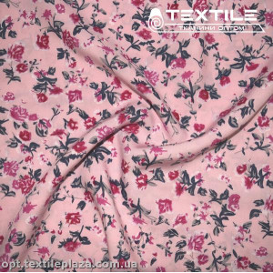 Штапель цветной 3922D9C2 цветы, розовый
