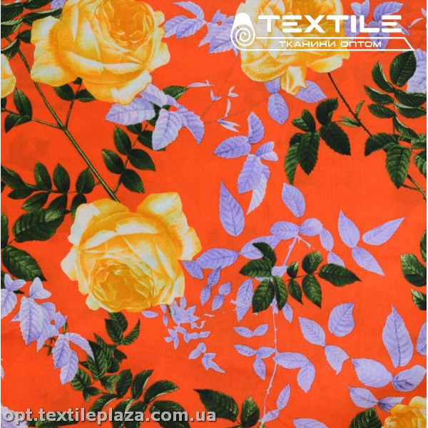 Штапель цветной 4076D420C3 цветы, красный