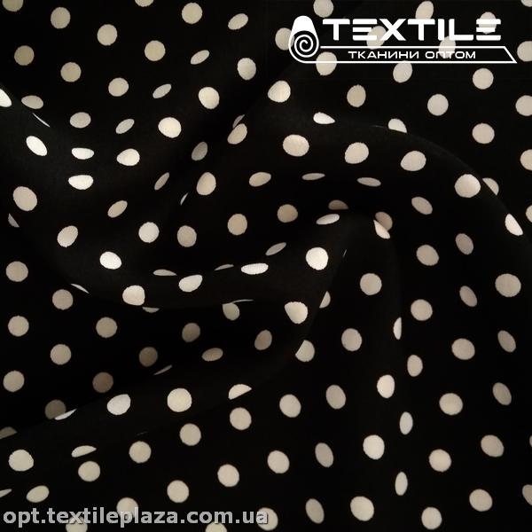 Штапель цветной 3922D1C8 горошек, черный