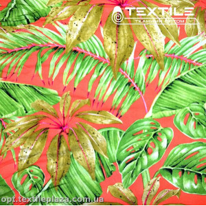 Штапель цветной 3823D6C2 листья, красный