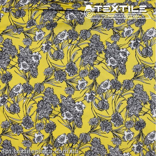Штапель цветной 4076D83C1 цветы, желтый