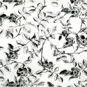 Вискоза-крэш цветная 4070D332C2 цветы, белый