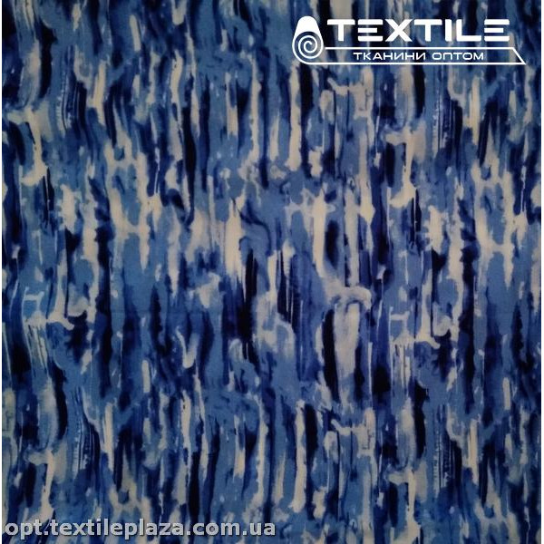 Штапель цветной 3812D1C2 абстракция, голубой