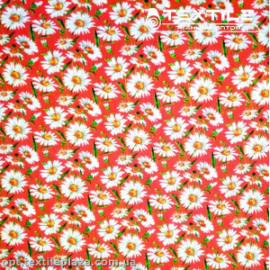 Вискоза-крэш цветная 4070D30C3 цветы, красный