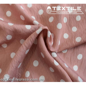 Вискоза-нейлон крэш цветная 3832D929C2 горошек, лососевый