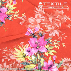 Штапель цветной 4076D309C3 цветы, красный