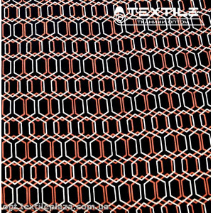 Штапель цветной 3895D23C3 соты, чёрный