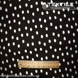 Вискоза-твил цветная 3597D1C5 горошек, красный