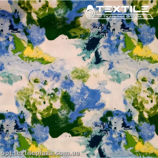 Вискоза-slub цветная 3818D10C3 абстракция красная, белый