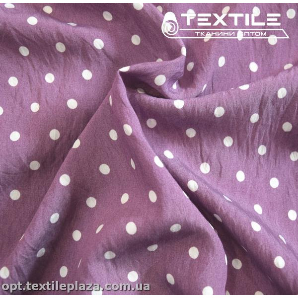 Вискоза-нейлон крэш цветная 3833D108C1 горошек, фиолетовый