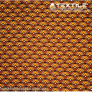 Штапель цветной 3820D15C1 узор, желто-коричневый