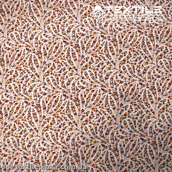 Штапель цветной 4084D14C1 цветы, белий