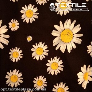 Штапель цветной 3823D15C1 цветы, черный