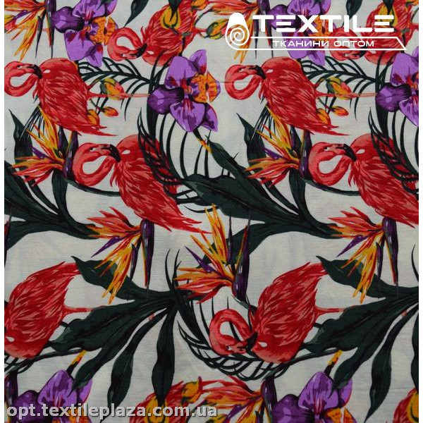 Штапель цветной 3894D790C2 фламинго, лимонный