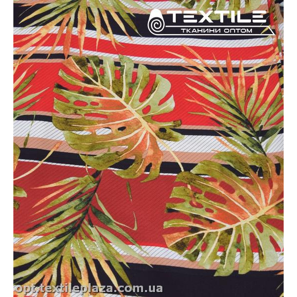 Штапель цветной 3895D33C3 листья, красный