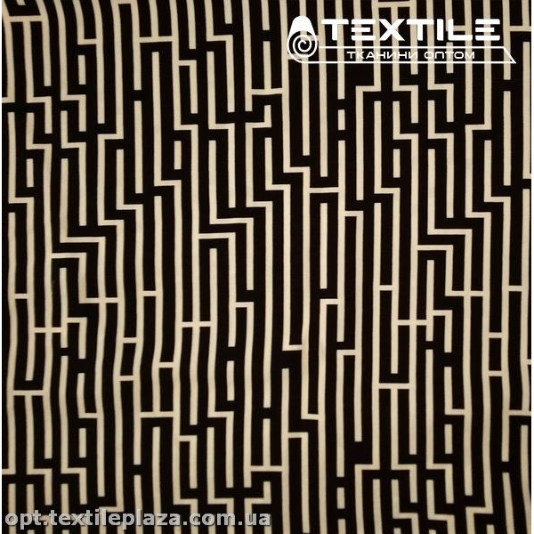 Штапель цветной 3820D17C1 узор, черный