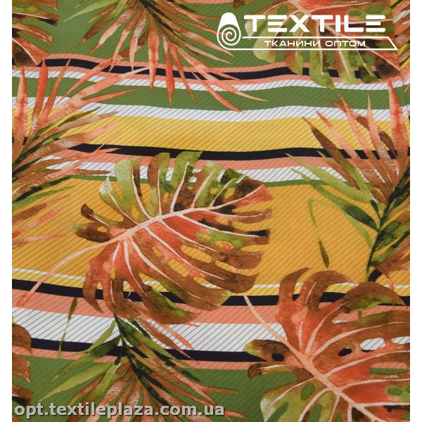 Штапель цветной 3895D33C2 листья, желтый